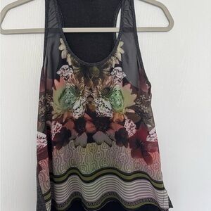 Floral Mesh Tank Top